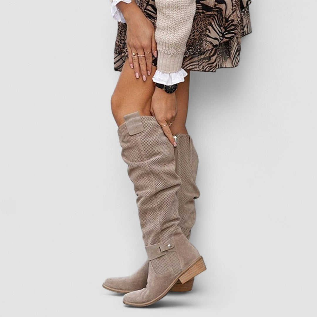 Georgiana | Miękkie Kozaki Kowbojskie za Kolano