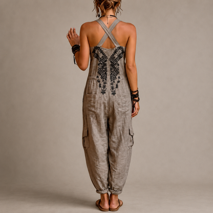Agnieszka | Boho Kombinezon z Haftem