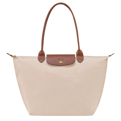 Longchamp – Duża torba Le Pliage | kremowa