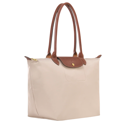 Longchamp – Duża torba Le Pliage | kremowa