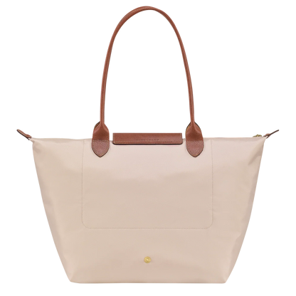 Longchamp – Duża torba Le Pliage | kremowa