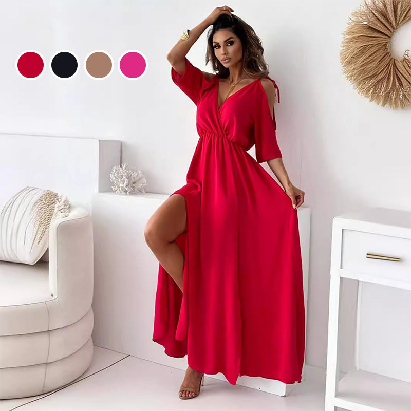 Valentina - Elegancka, seksowna sukienka z dekoltem w kształcie litery V